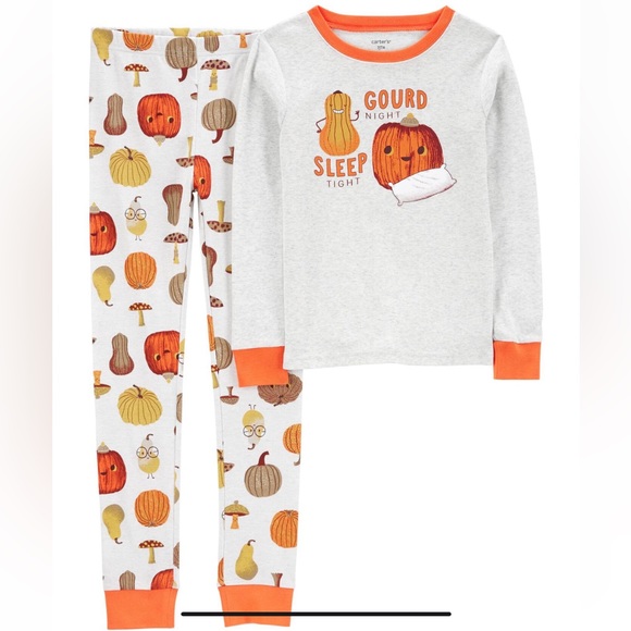Carter’s “Gourd Night, Sleep Tight” Pajama Set - Picture 1 of 2